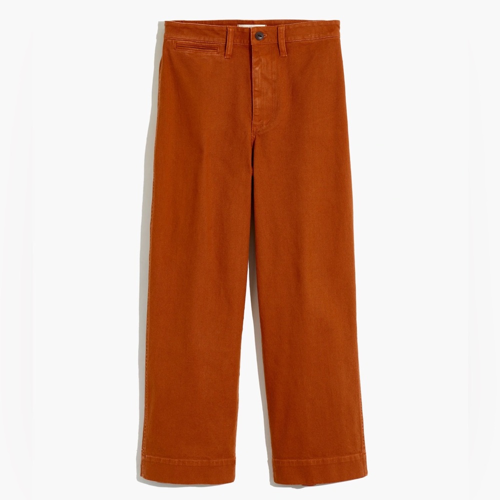 Madewell Slim Emmett Wide-Leg Crop Pants - Picture 4 of 10